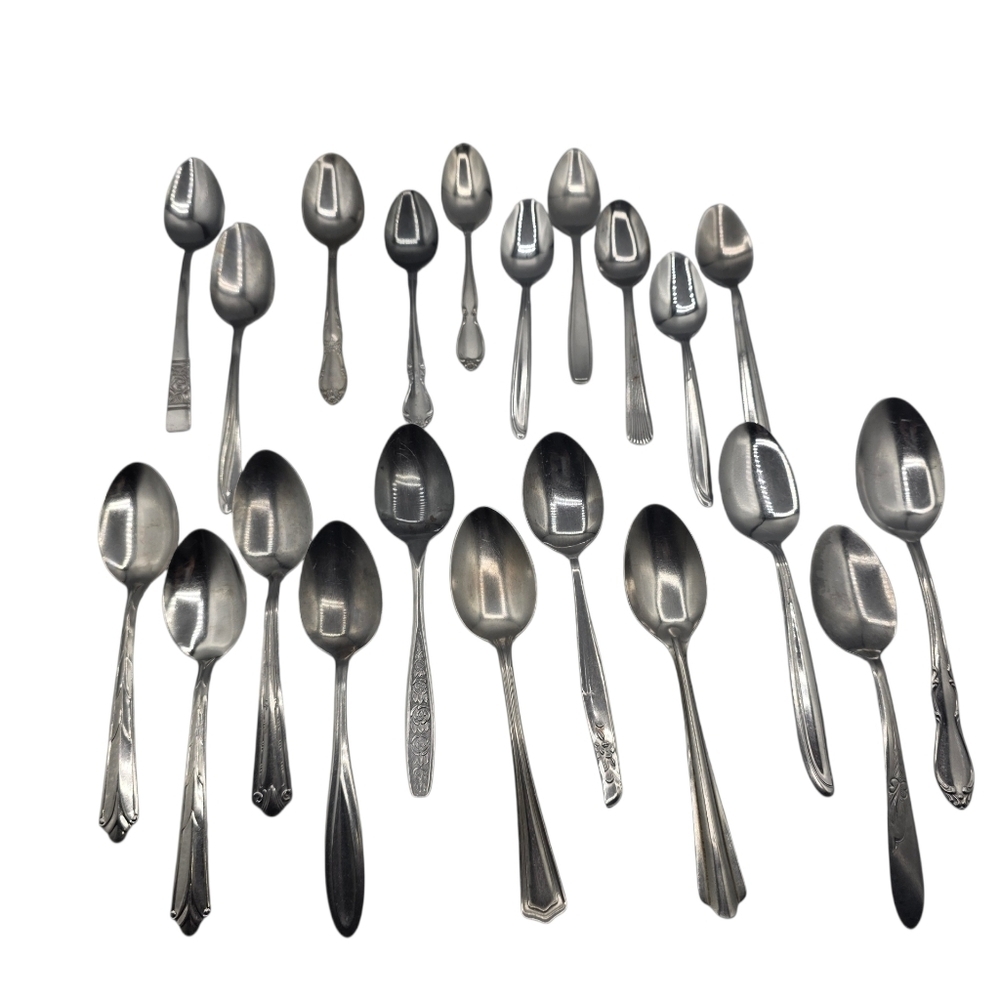 Stainless Spoons 13 Serving Large 8 Small Soup Silver Misc Set Serverware Dinner